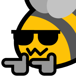 bee fingerguns cool emoji