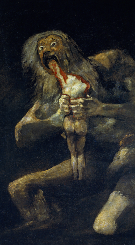 "Saturn Devouring His Son", early 19th century painting by Francisco Goya