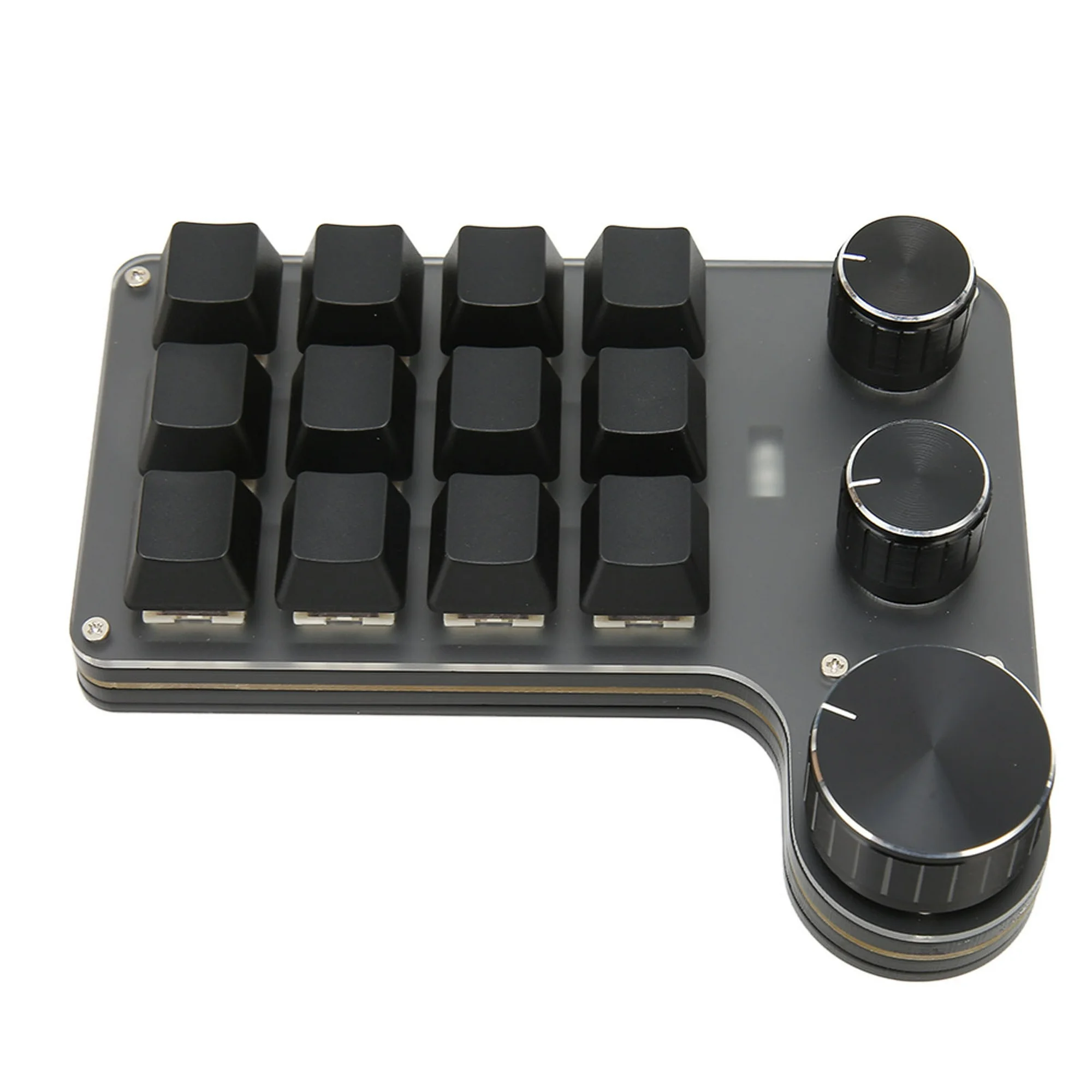 macro keyboard with 12 keys and three knobs