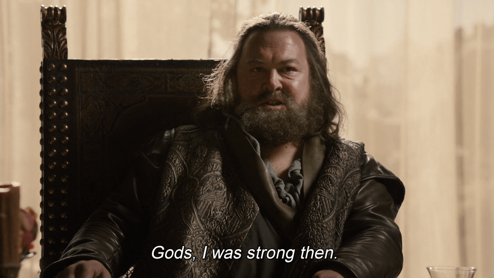 King Robert Baratheon First of His Name remembering his first kill