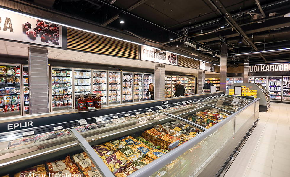 A photo of a supermarket on the Faroe Islands